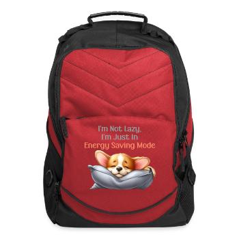 Sleeping little corgi -Energy Saving Mode - Computer Backpack - red - Front