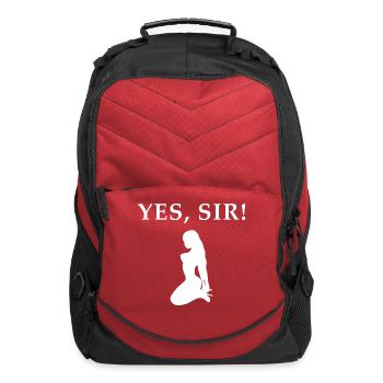 YES SIR BDSM Sub Gift Bondage Sadomaso Submissive - Computer Backpack - red - Front