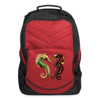 Sea Horses Unique Design - Computer Backpack - red - Front