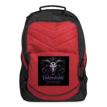Unbreakable Mind Over Matter Goat Skull - Computer Backpack - red - Front