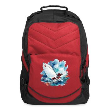 Optimist Watercolor  - Computer Backpack - red - Front