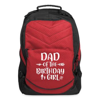 Dad of the Birthday Girl - Computer Backpack - red - Front