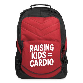 Raising Kids = Cardio - Computer Backpack - red - Front