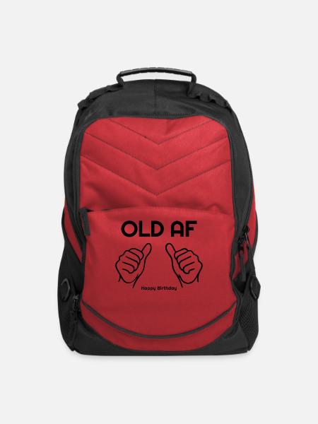 Greeting Happy Birthday Saying - Computer Backpack - red