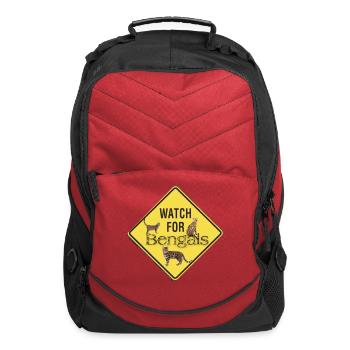 3 Bengals - Computer Backpack - red - Front