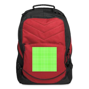 Easter Grass Colors of Spring Plaid Pattern - Computer Backpack - red - Front