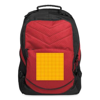 Tangerine Plaid Pattern - Computer Backpack - red - Front