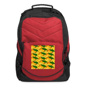 Tangerine a Summer Pattern - Computer Backpack - red - Front