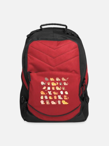 Anime Style Chibi Cats - Computer Backpack - red