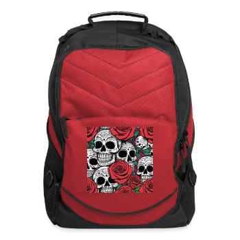 Skulls and Roses - Computer Backpack - red - Front