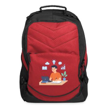 Innovative Brainstorming Themed Design - Computer Backpack - red - Front