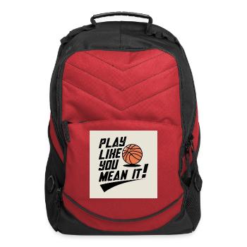 Play Like You Mean It Basketball - Computer Backpack - red - Front