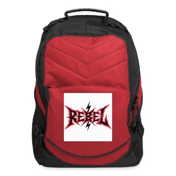 lightning-bolt-behind-a-bold-star-symbol--red-a - Computer Backpack - red - Front