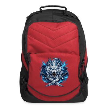 Icewolf Dual Blades - Computer Backpack - red - Front