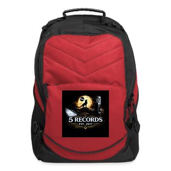 5 Records Piano Studio Logo Est. 2017 - Computer Backpack - red - Front