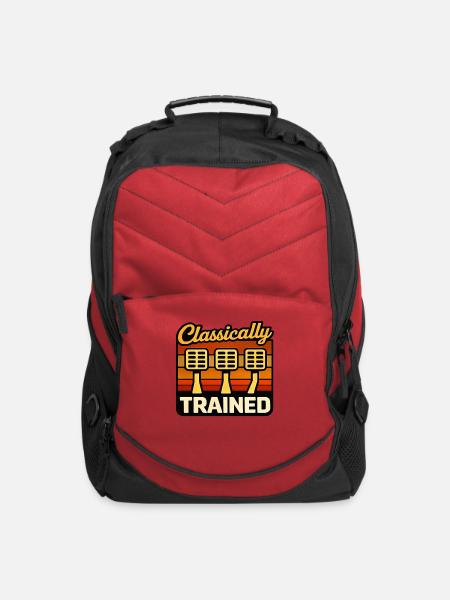 Classically Trained Manual Car with Pedals Driving - Computer Backpack - red