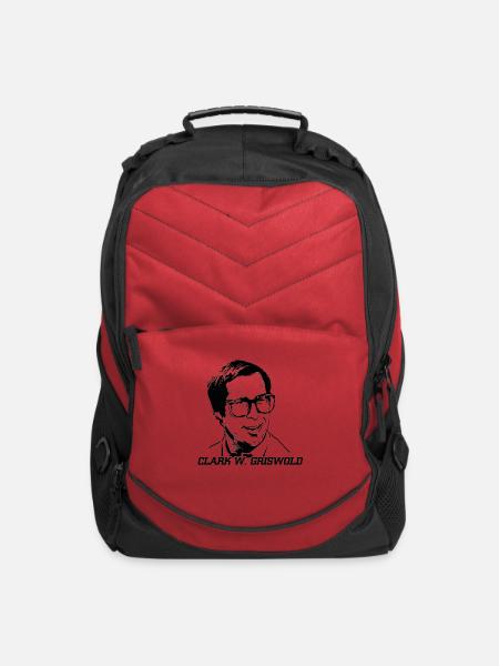 Holiday Hero Line Portrait - Computer Backpack - red