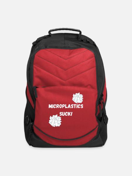 Microplastics Suck! Statement - Computer Backpack - red