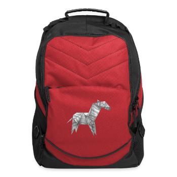 Origami Zebra Steed - Computer Backpack - red - Front