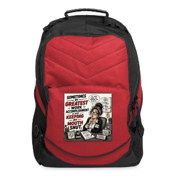 Keeping My Mouth Shut at Work - Computer Backpack - red - Front