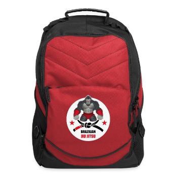 Strong Gorilla BJJ Fighter - Computer Backpack - red - Front