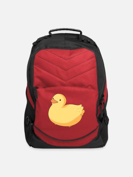 Anime Fat Cartoon Duck - Computer Backpack - red