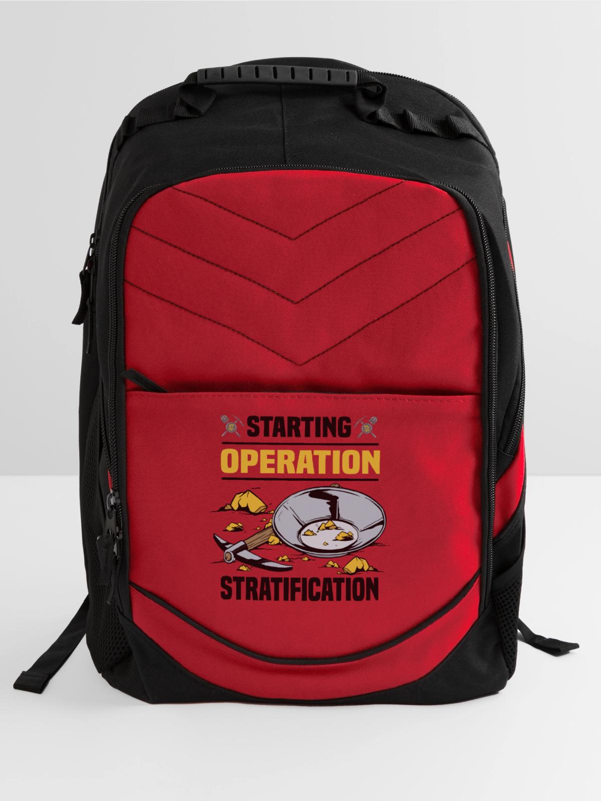Gold panning - Computer Backpack - red - Front