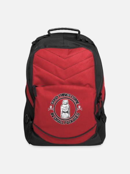 Good things Come In Small Packages White - Computer Backpack - red