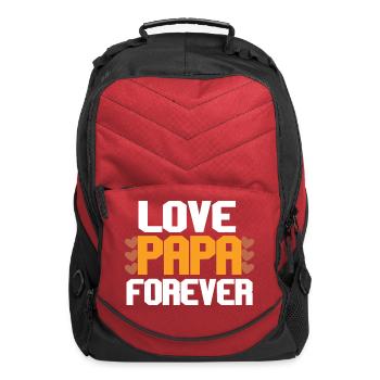 Love Papa Forever - Computer Backpack - red - Front