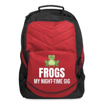 Frogs My Night-Time Gig Hunting Catcher Morel - Computer Backpack - red - Front