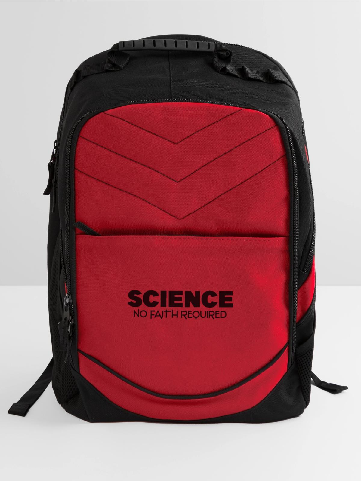 Atheist shirt - Computer Backpack - red - Front