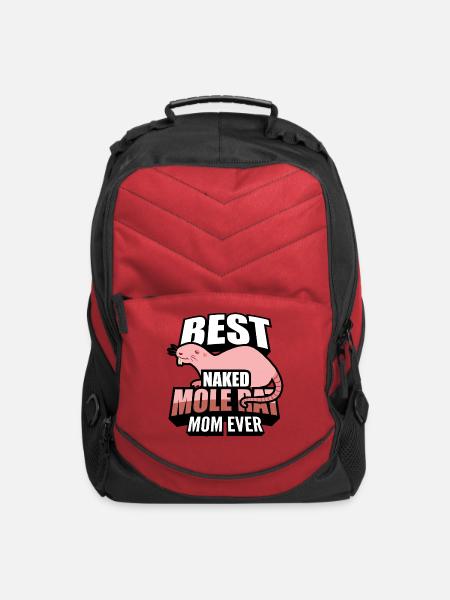 Naked mull mom | Pets rodent animals gift - Computer Backpack - red