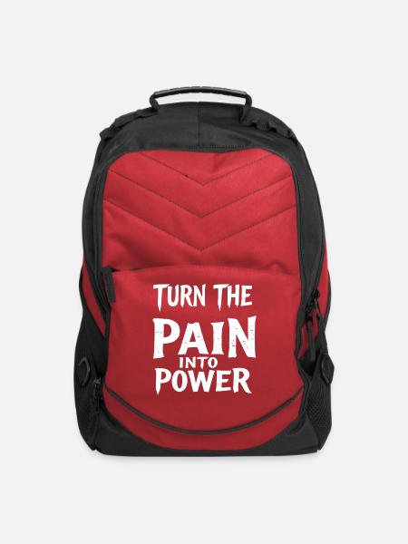 Empowering Message Typography Motivational Design - Computer Backpack - red