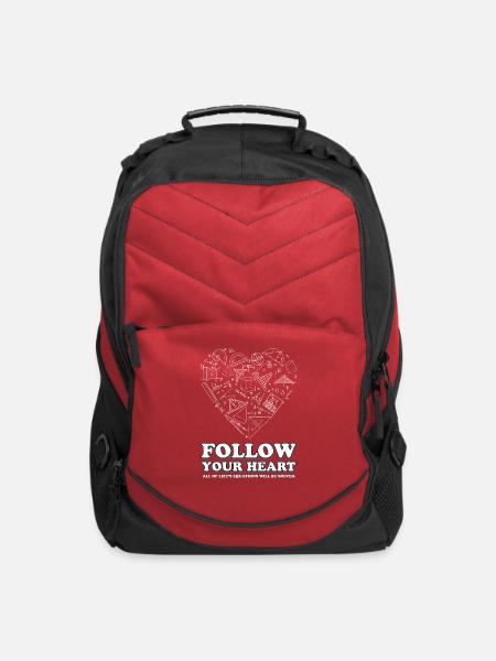 FOLLOW YOUR HEART - Computer Backpack - red