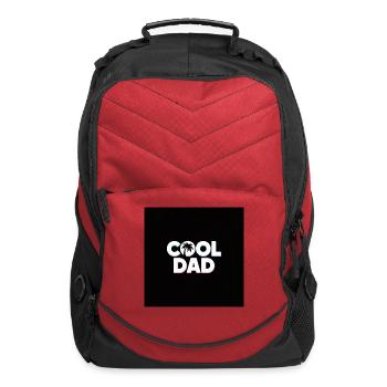 Cool Dad Palm Gradient Logo Tee - Computer Backpack - red - Front