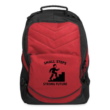 Small Steps, Strong Future - Computer Backpack - red - Front