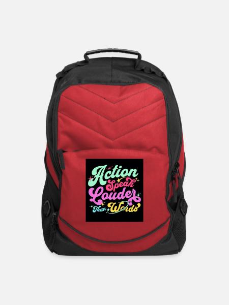 Action Speak Louder Than Words - Computer Backpack - red