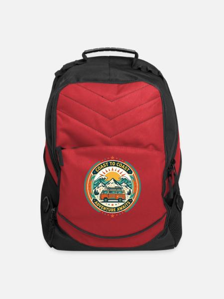 Coast to Coast Adventure Badge - Computer Backpack - red