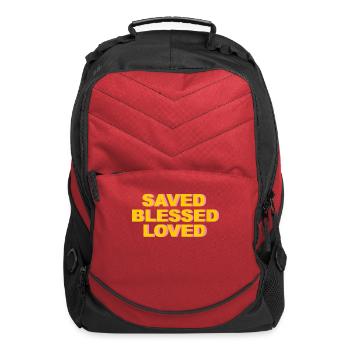 Blessed Aesthetic Christian Clothing - Computer Backpack - red - Front