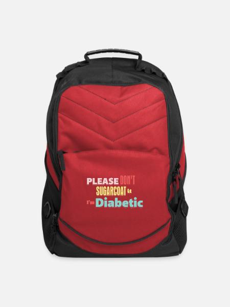 Please Don't Sugarcoat It I'm Diabetic - Computer Backpack - red