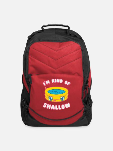 I m Kind Of Shallow Summer Kawaii Face Funny - Computer Backpack - red