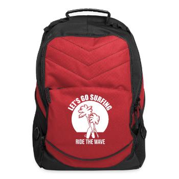 Let`s go Surfing Ride the wave - Computer Backpack - red - Front