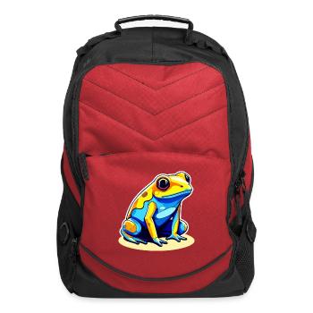 Golden Poison Frog Illustration - Computer Backpack - red - Front