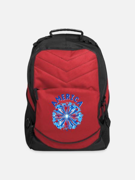 AMERICA /USA T-SHIRT - Computer Backpack - red