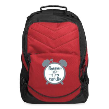 Running late is my cardio - Computer Backpack - red - Front