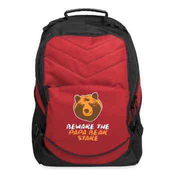 Papa Bear Stare - Computer Backpack - red - Front