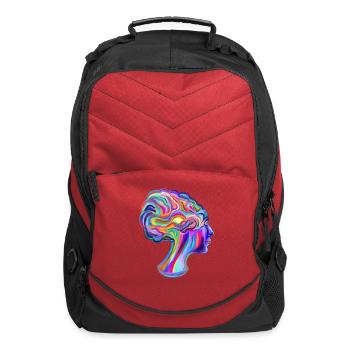 Psychedelic Creative Brainstorm Girl - Computer Backpack - red - Front