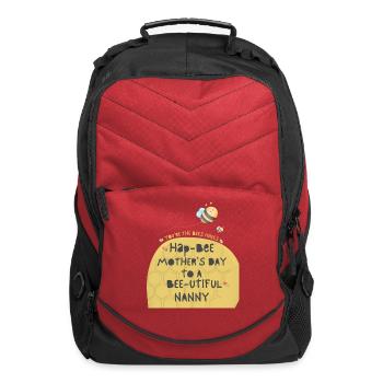 Hap Bee Mother s Day Nanny - Computer Backpack - red - Front