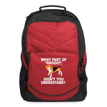 Beagle Aroo Meme Tee - Computer Backpack - red - Front