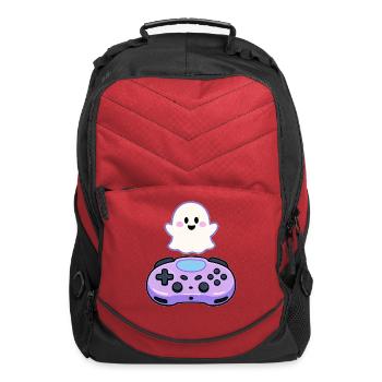 Cute Gamer Ghost with Controller - Computer Backpack - red - Front